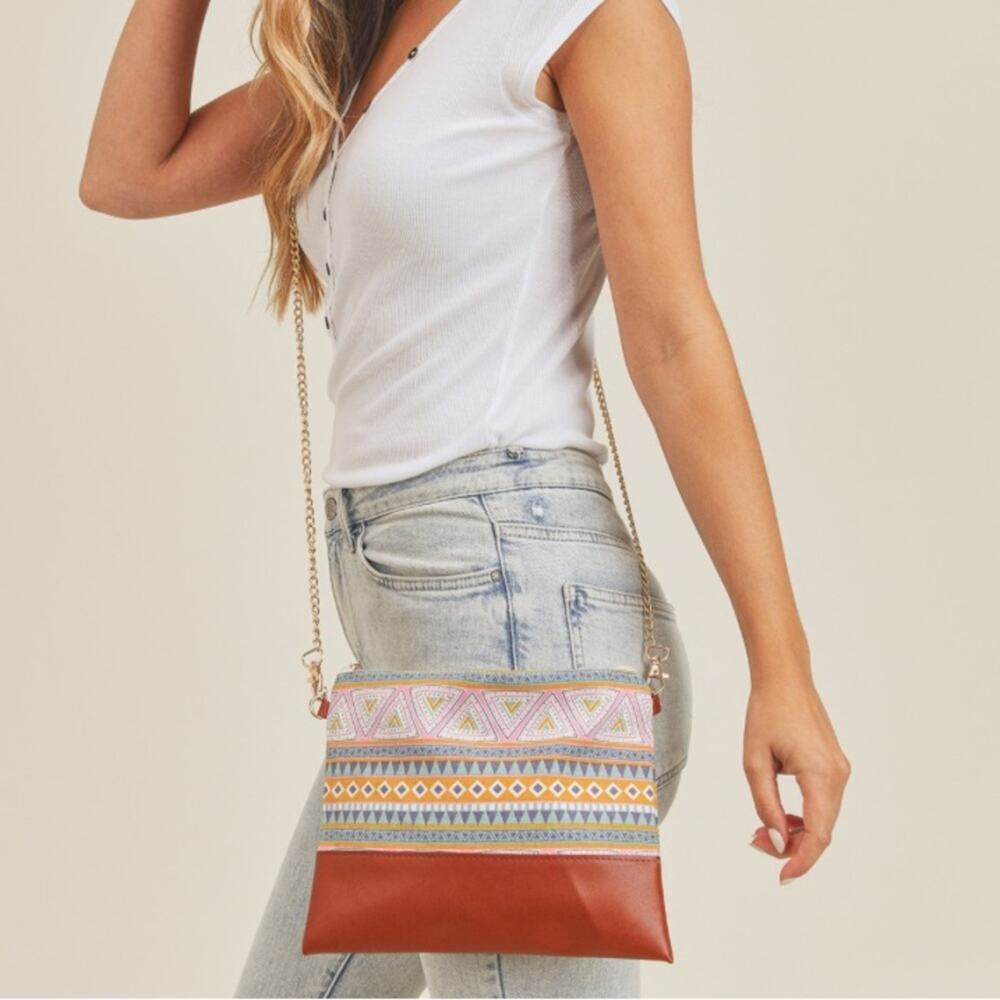 NWT Aztec Print Crossbody